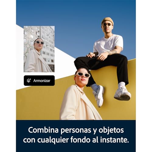 Detalle de Adobe Photoshop + Adobe Firefly Pro: suscripción de 12 meses para edición fotográfica e IA creativa