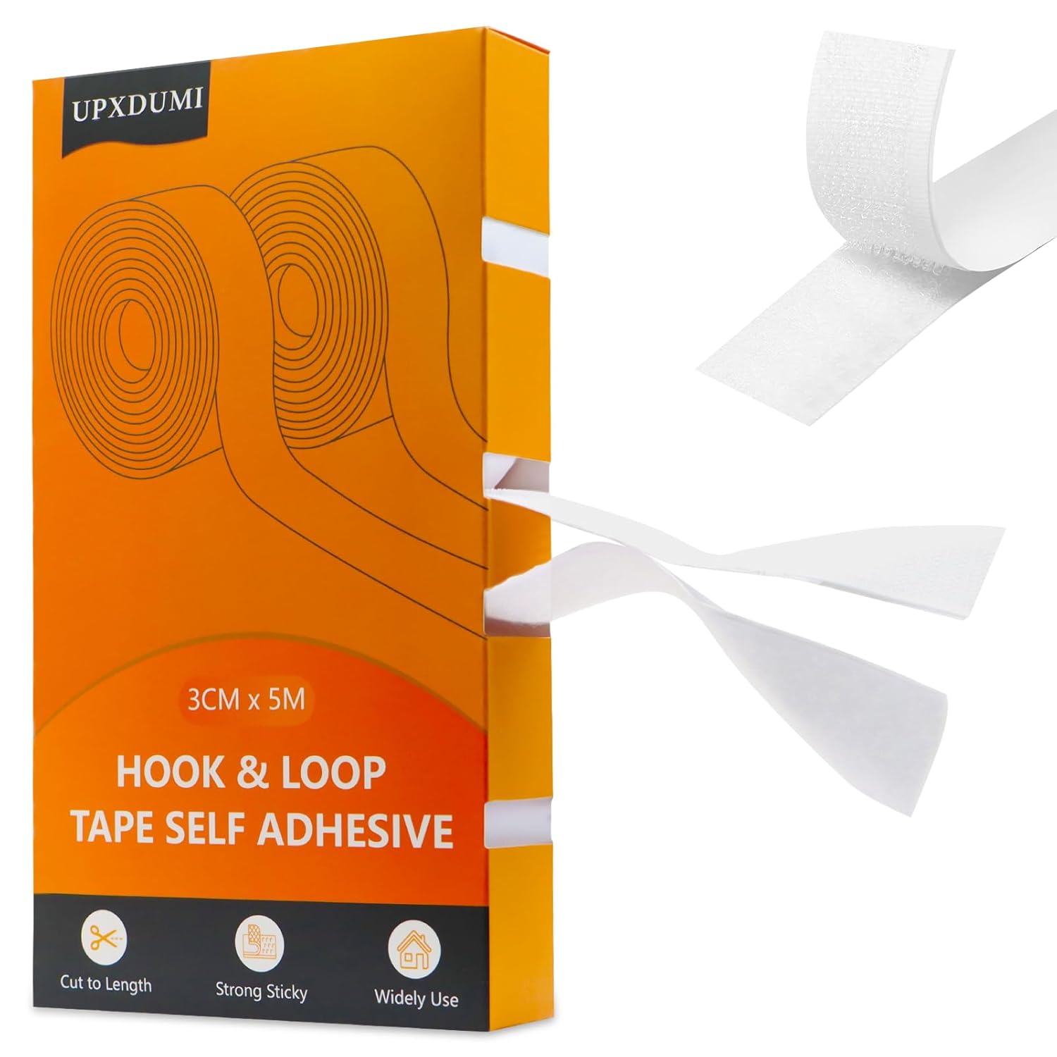 Thumbnail 6 de UPXDUMI Hook and Loop Tape (50mm x 5m) – strong self-adhesive double-sided strips for home, carpet, and more