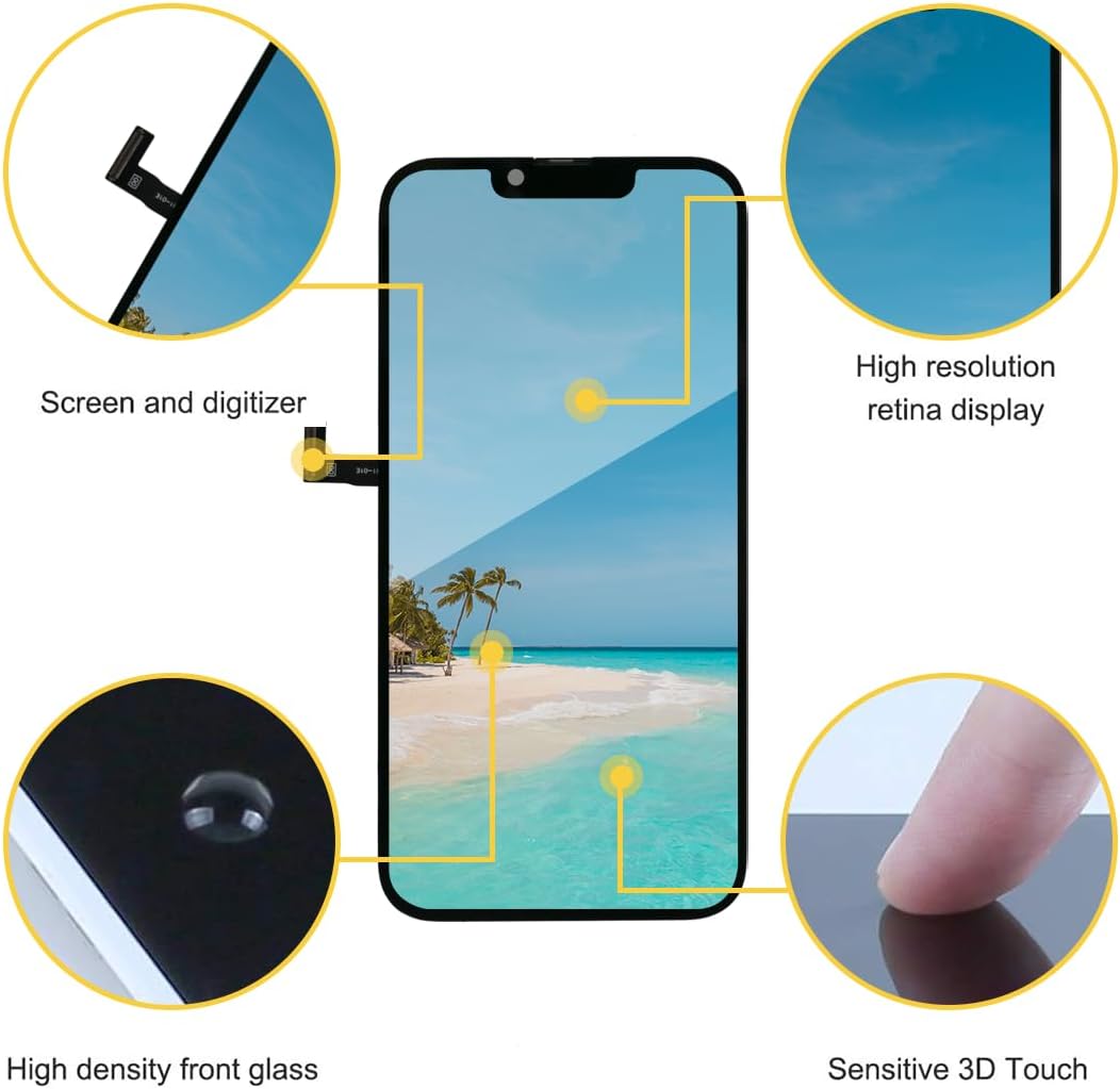 Thumbnail 3 de bokman for iPhone 13 Pro Max Black LCD Screen Replacement Parts Display Assembly Front Panel