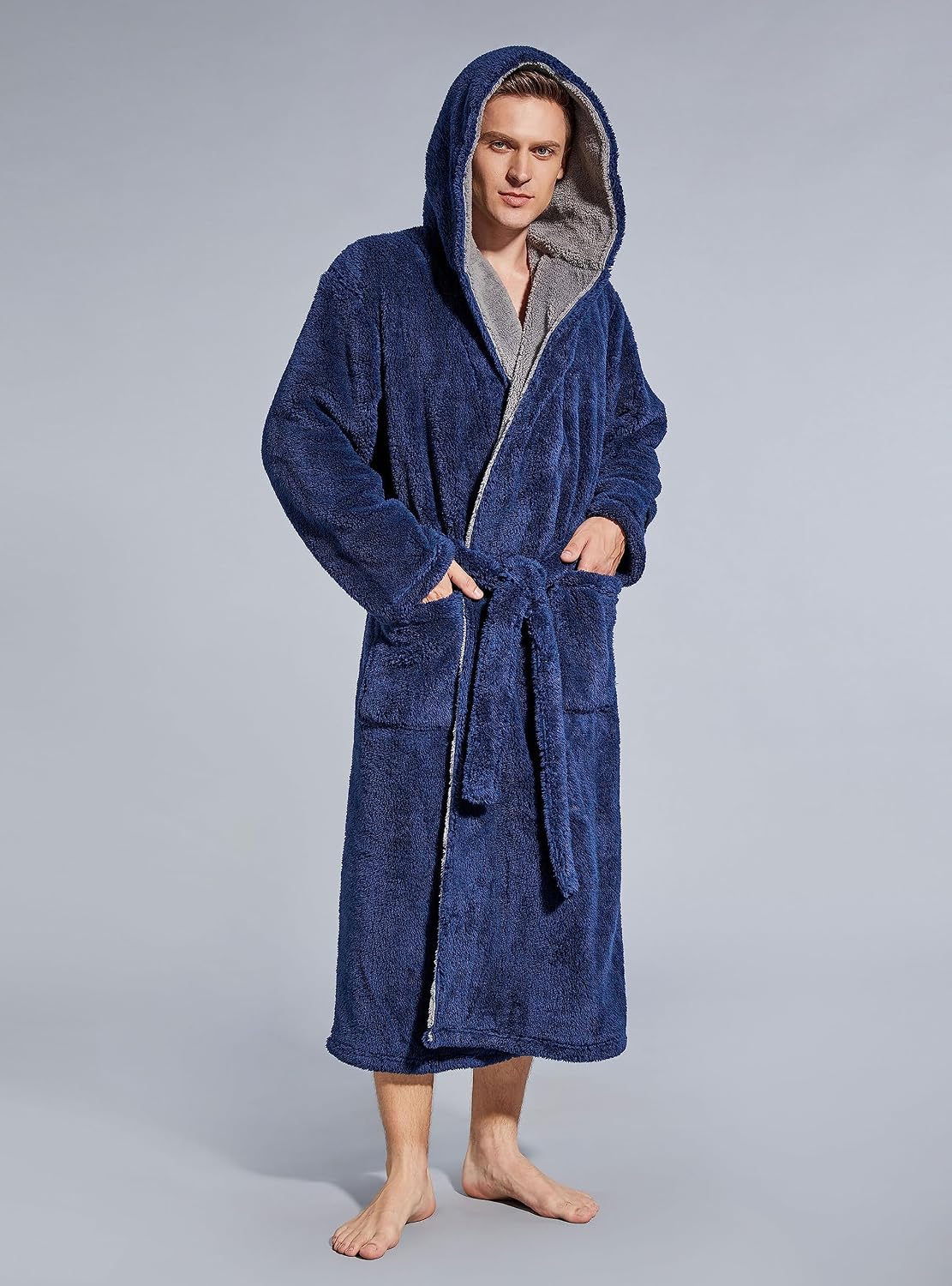Detalle 2 de SlumberMee Mens Fleece Plush Robe Full Length