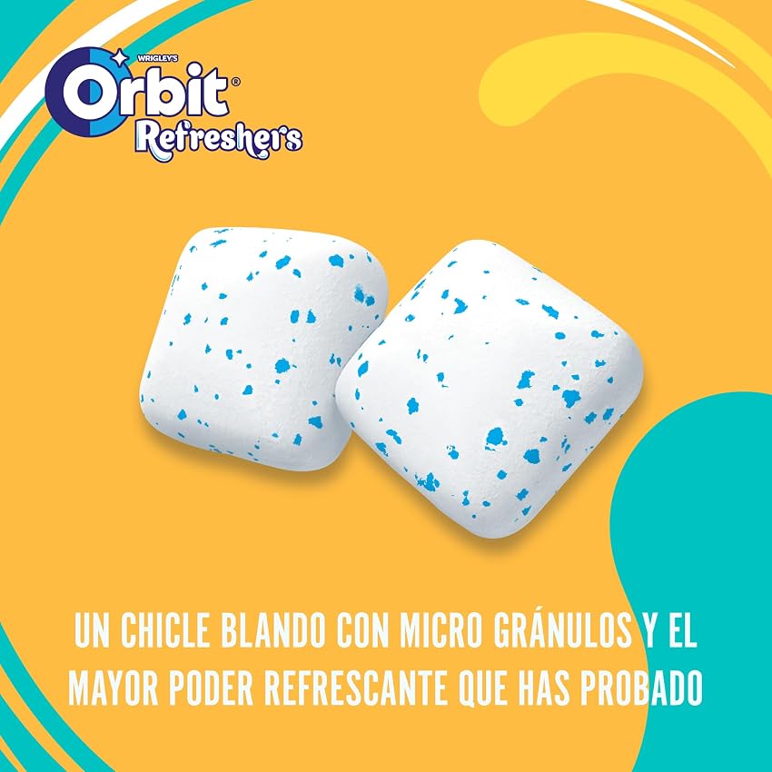 Detalle 2 de Orbit Refreshers Chicles Sin Azúcar Tropical 🍍 16x7uds Handypack