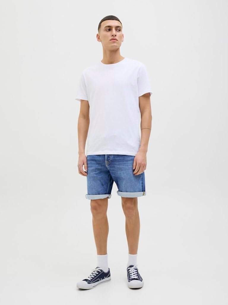 Detalle de Jack & Jones Herren Jeans-Shorts Regular Fit – Mid Rise, kurze Hose