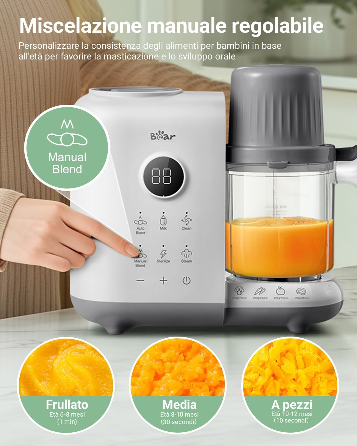 Detalle 2 de Bear Cuocere a vapore 6in1 per alimenti per bambini 🍲