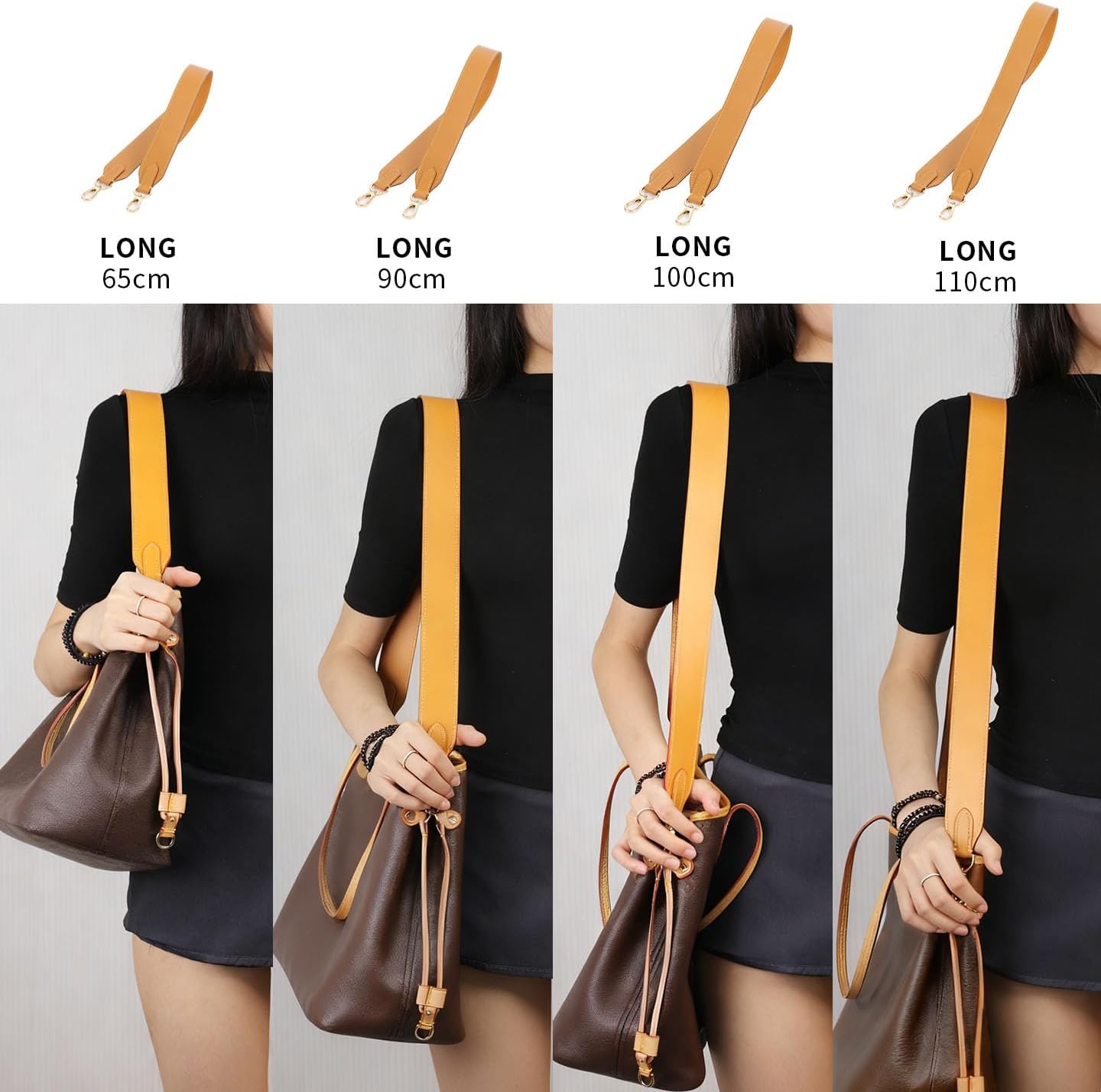 Thumbnail 6 de DGAZ Vachetta Leather Shoulder Strap for Neverfull – 3.8 cm, 65 cm (Beeswax Finish)
