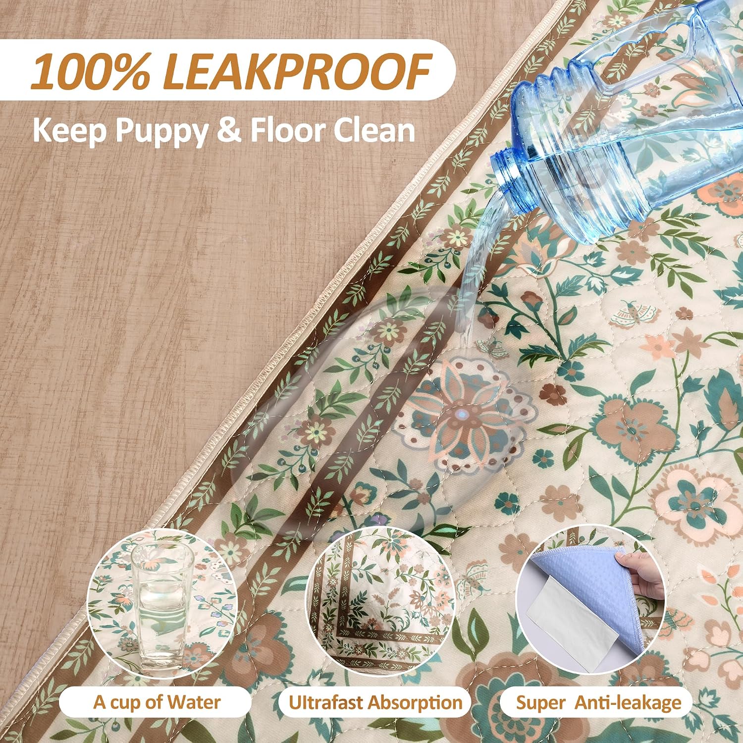 Detalle de Baodan Washable Puppy Pads 60x90 cm