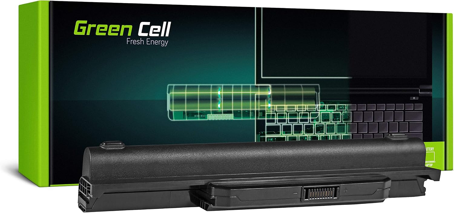Detalle de Green Cell Extended 9-Celle Batteria per Asus K53/K53E/K53S/K53SJ/K53SV/K53U/X53/X54 (6600mAh, 11.1V)