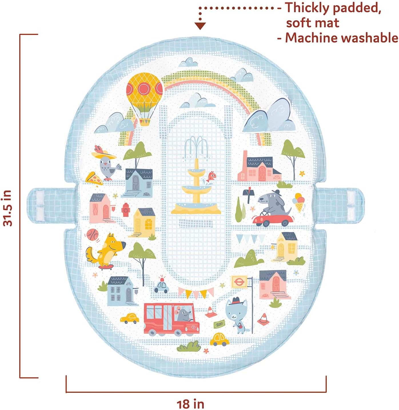 Thumbnail 5 de Yookidoo Baby Gym Urban Lay to Sit-Up Playmat (3-in-1) for 0–12 Months