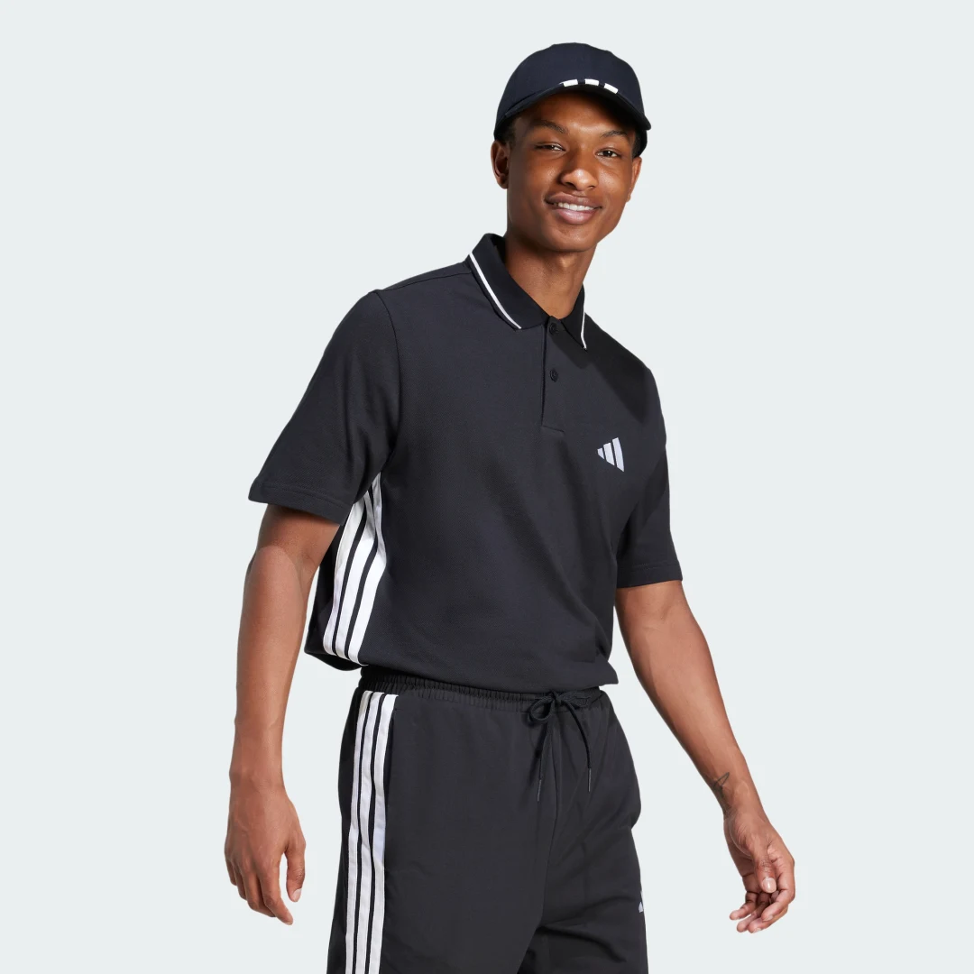 Thumbnail 2 de Polo Essentials Piqué 3 bandas de Adidas: estilo clásico con toque deportivo