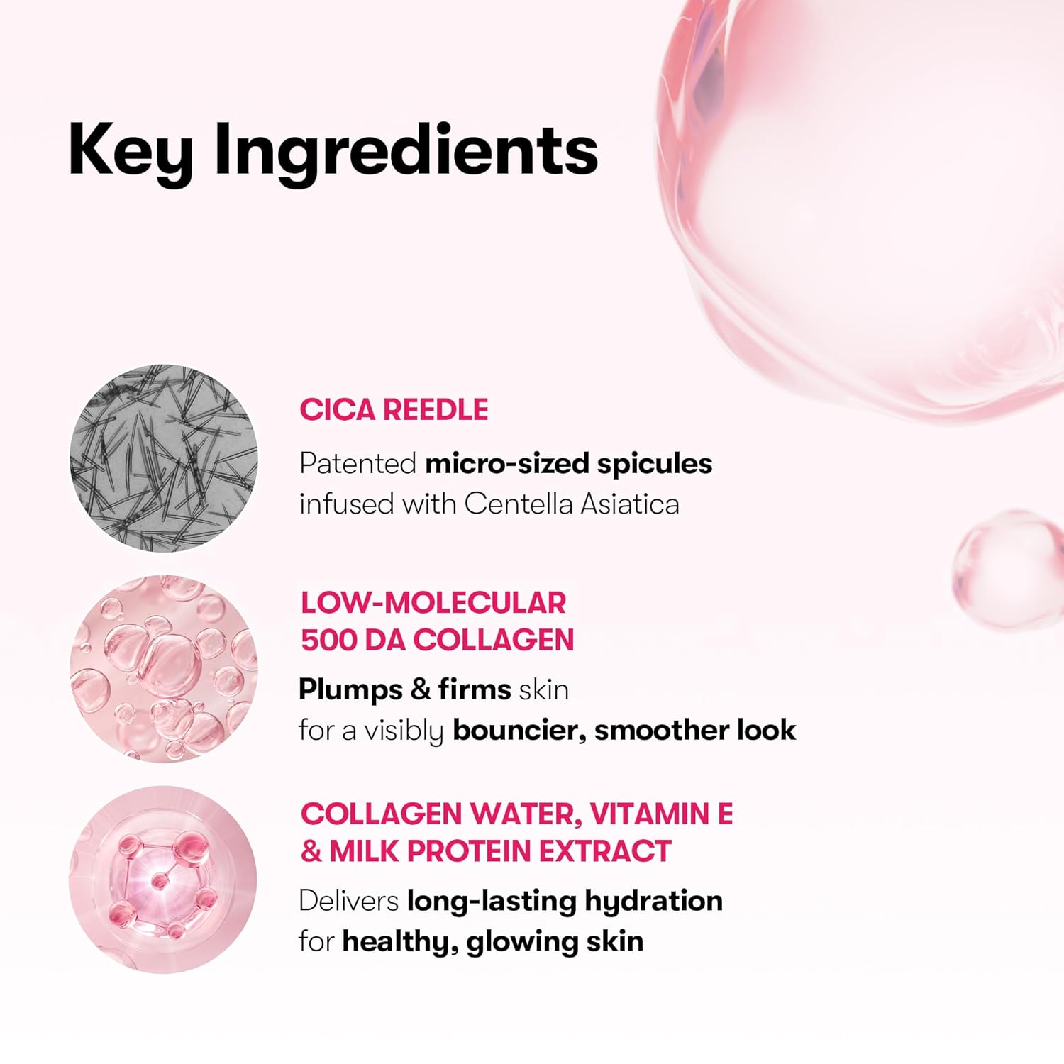 Thumbnail 2 de VT COSMETICS Collagen Reedle Shot 100 Serum: Pink Skin Booster for Plumping, Firming & Glow