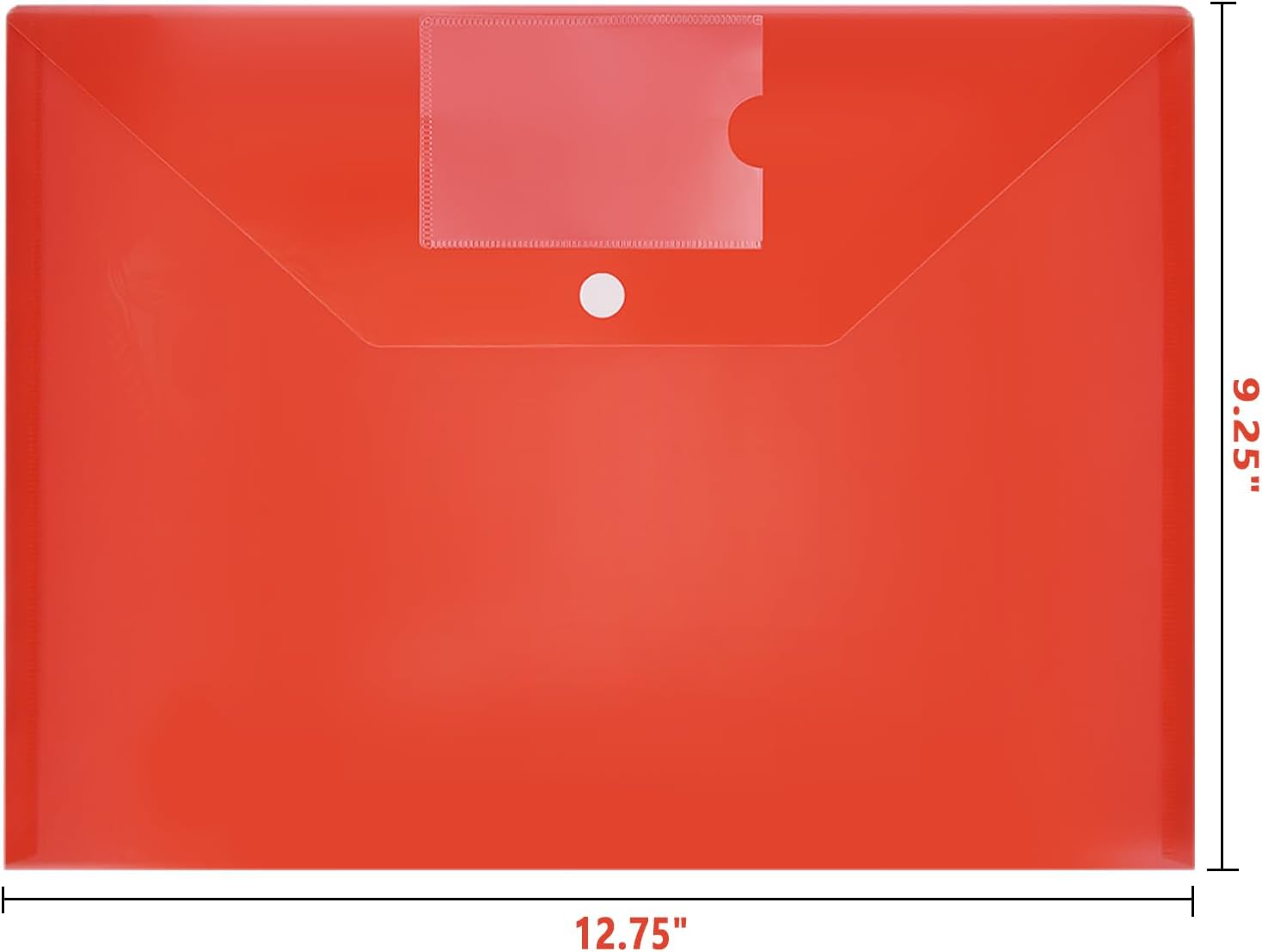 Detalle 2 de A4 Plastic Wallets with Popper – 30 Pack (Red)