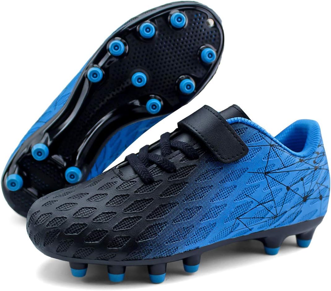 Thumbnail 4 de JABASIC Kids Firm Ground Fußballschuhe für Jungen & Mädchen – Klett für festen Sitz