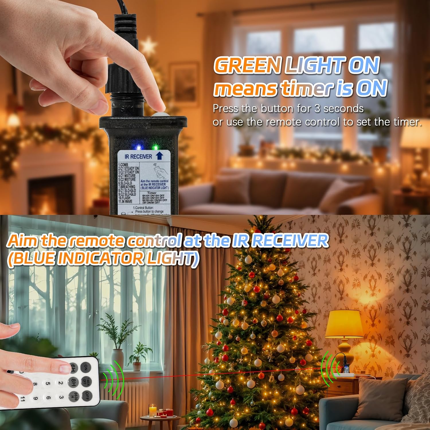 Detalle 2 de Dalugo Christmas tree lights 480 LED