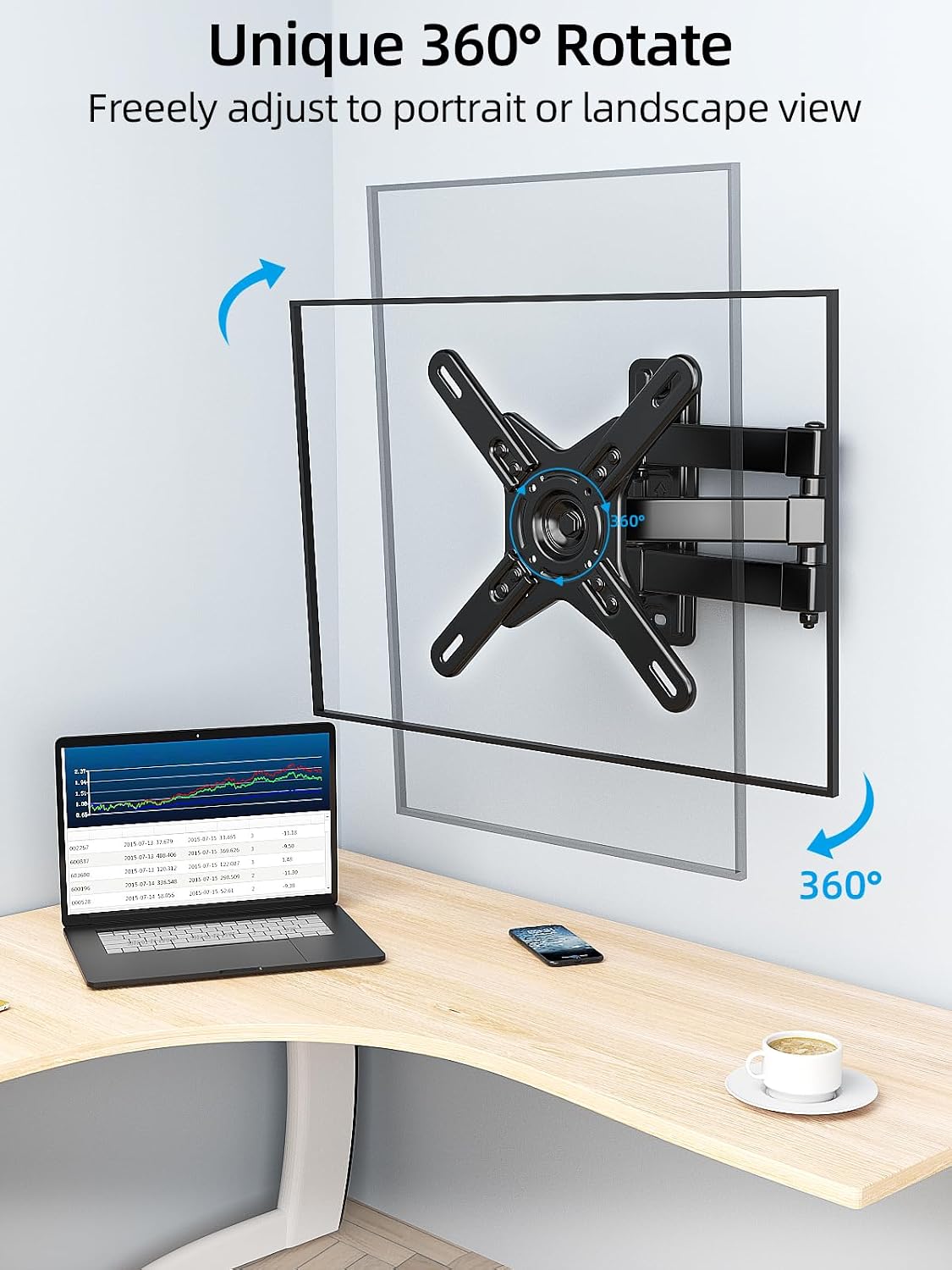 Thumbnail 3 de HOME VISION TV wall bracket 55.6cm extension