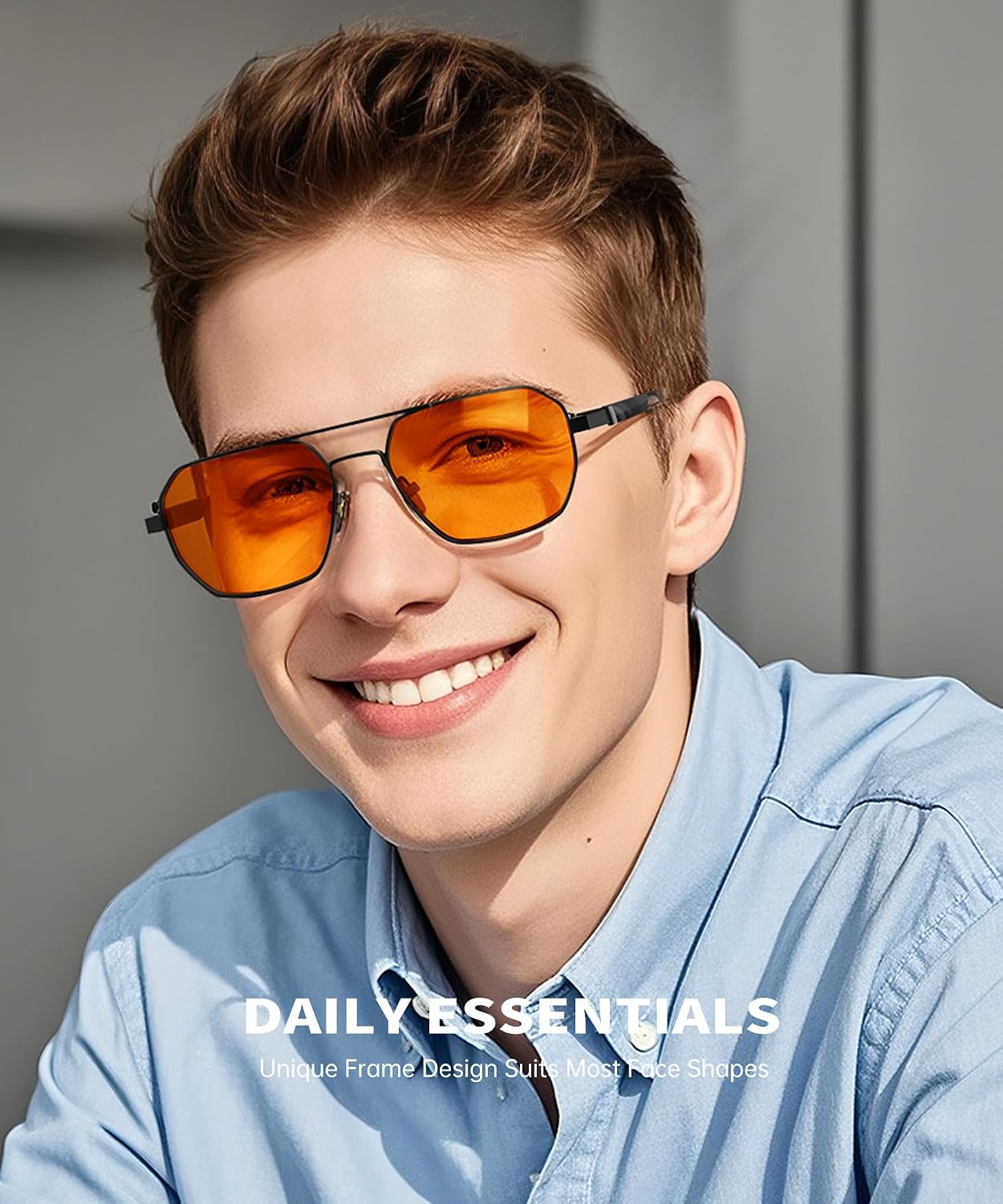 Detalle de ANYLUV Blue Light Glasses with Metal Frame