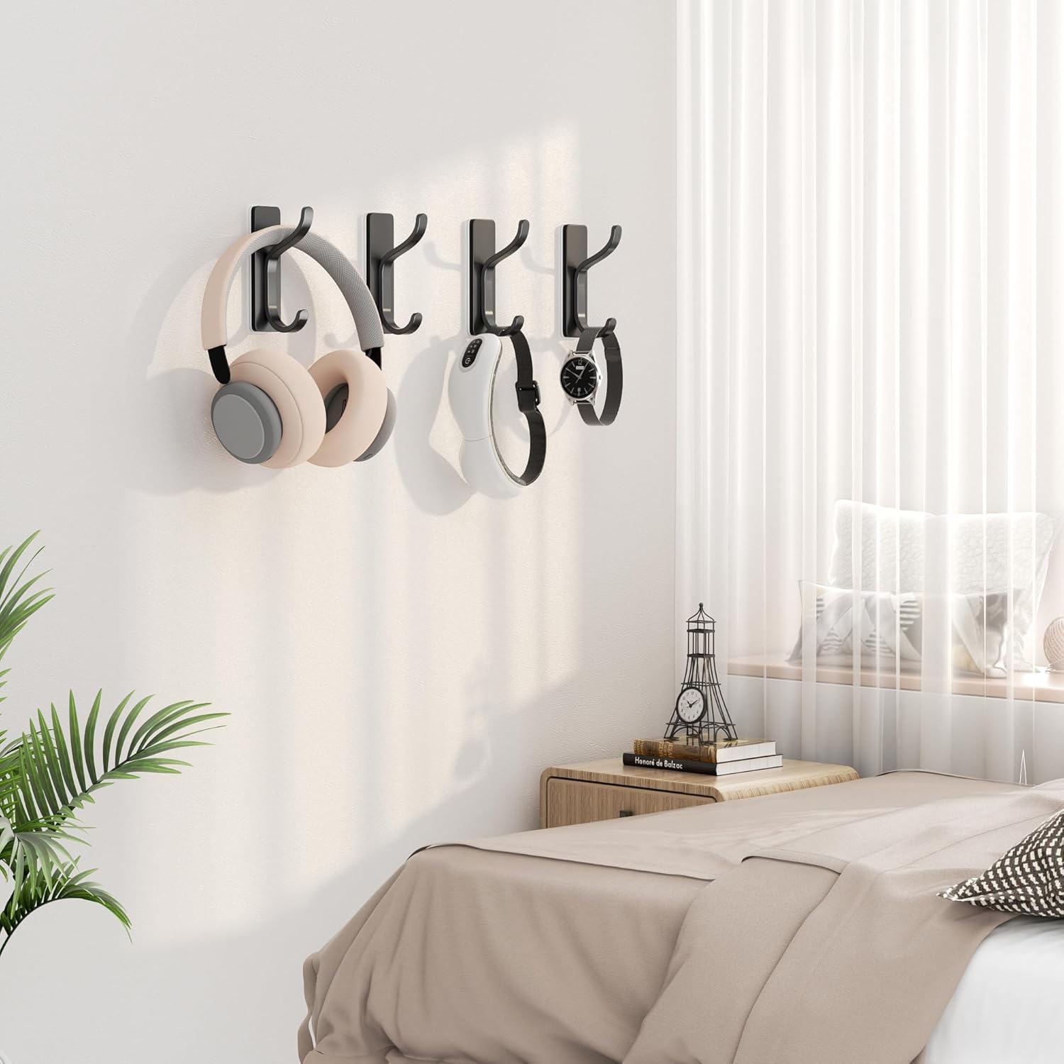 Thumbnail 6 de Pickpiff Self Adhesive Hooks for Hanging: Heavy Duty 6kg – Stainless Steel, Black, 4 Pack