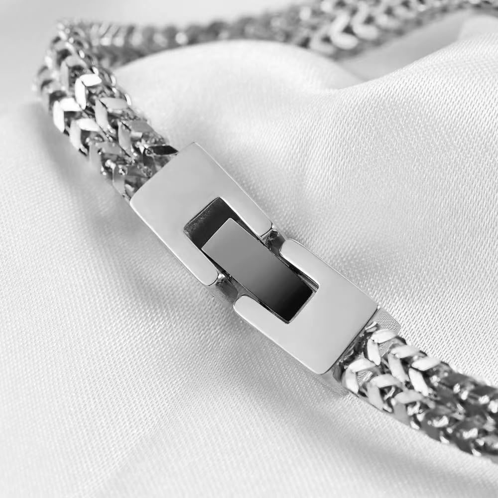 Thumbnail 6 de JSNOM Bracciale Uomo in Acciaio Inossidabile 316L - Argento/Nero/Oro Grigio, Taglie 19 cm e 21 cm