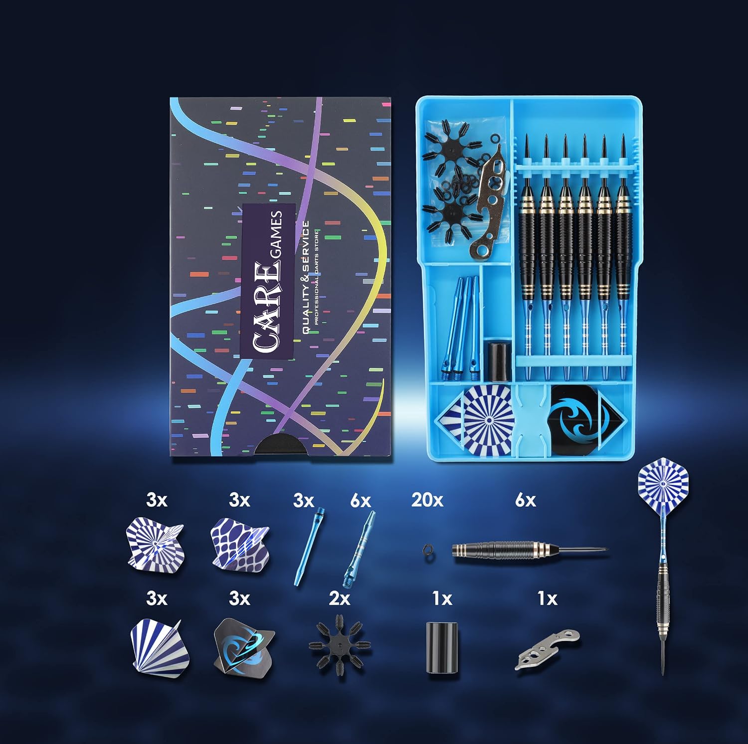 Thumbnail 5 de CyeeLife CareGames steel tip darts 24g set