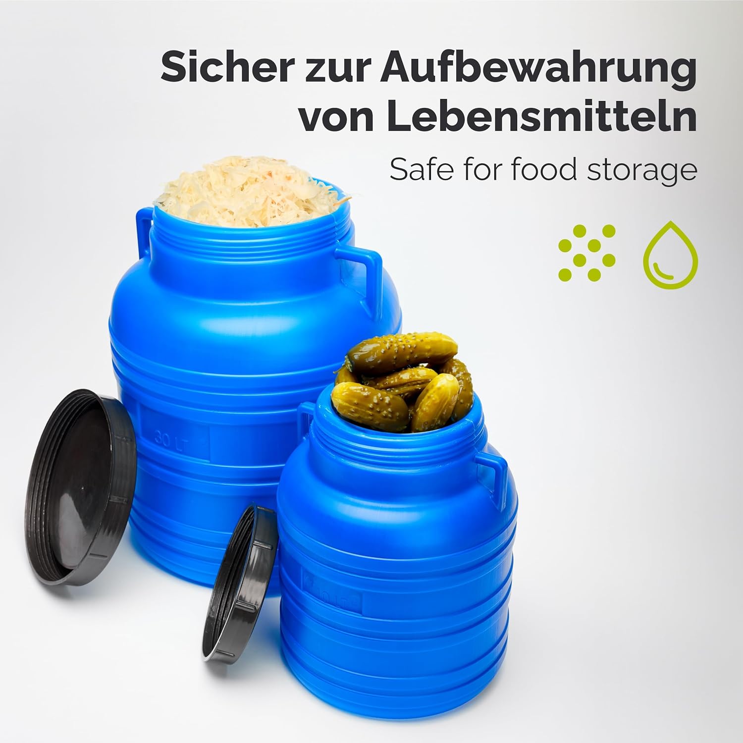 Thumbnail 4 de Garronda 60 Liter Weithalsfass GD-0078 – BPA-frei, lebensmittelecht, vielseitig einsetzbar