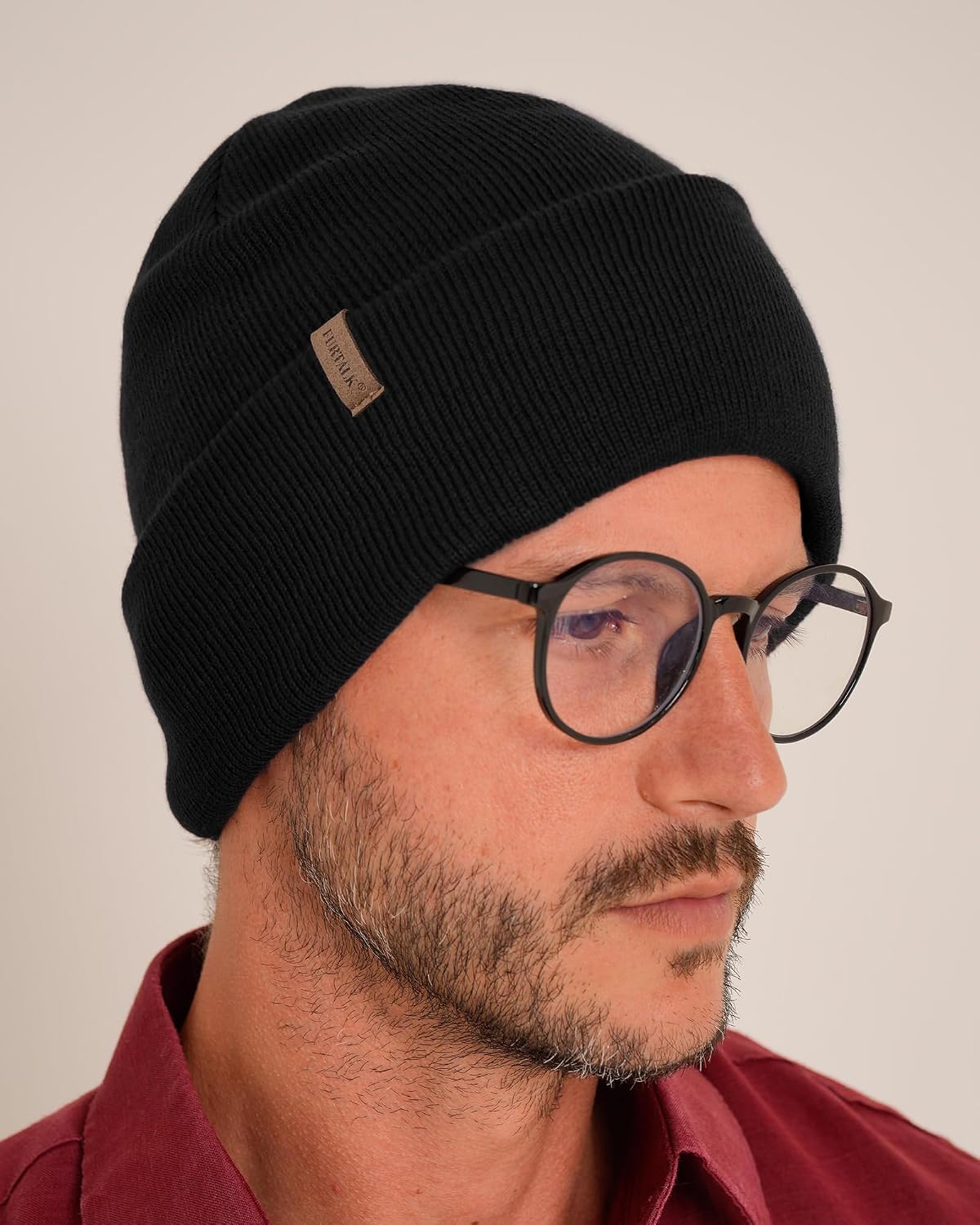 Thumbnail 3 de FURTALK Beanie Cuffed Thick Knitted 55-62cm