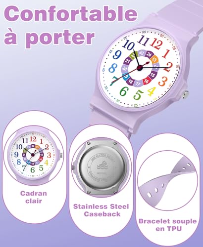 Detalle 2 de SOCICO Montre analogique pour enfants 30M