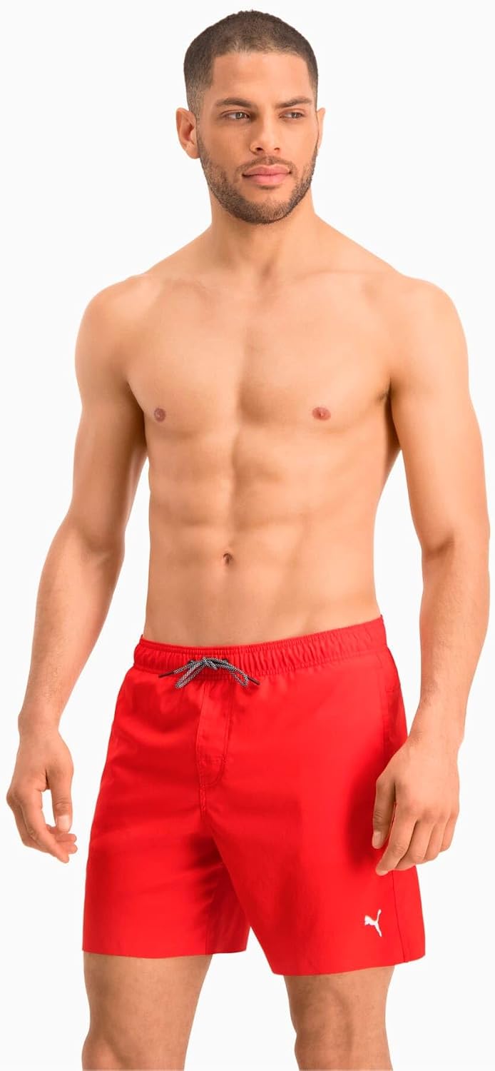 Detalle de Puma Herren Medium Length Swim Shorts – 1er Pack