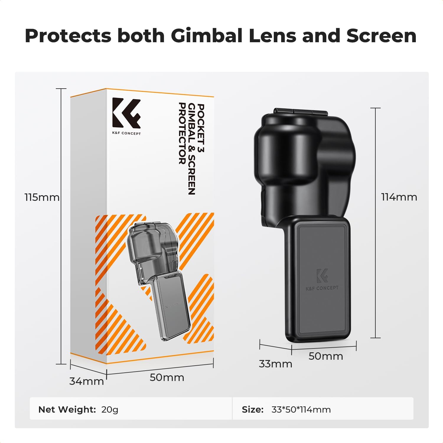 Thumbnail 6 de K&F CONCEPT Schutzhülle für DJI Osmo Pocket 3 – Gimbal-, Objektiv- und Displayschutz aus Kunststoff