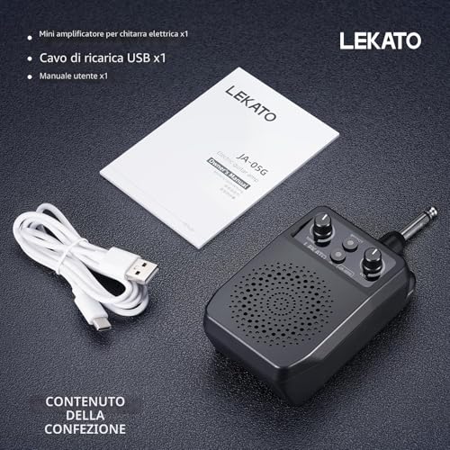 Thumbnail 6 de LEKATO Amplificatore per Chitarra Portatile: mini combo ricaricabile con Bluetooth e multieffetti