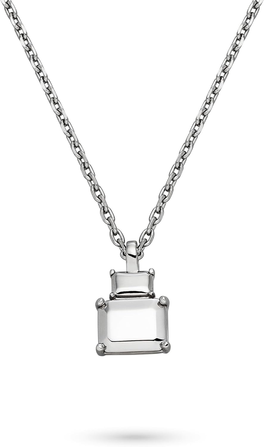 Detalle de LIEBESKIND BERLIN Damen Schmuck im Diamond Design – Halskette aus Edelstahl, 47 cm