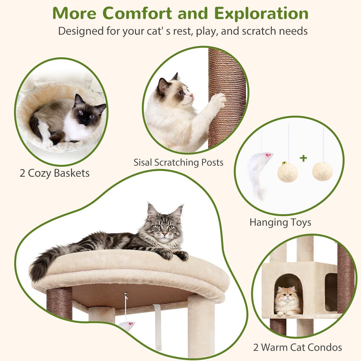 Detalle 2 de Globlazer Cat Tree 64-inch