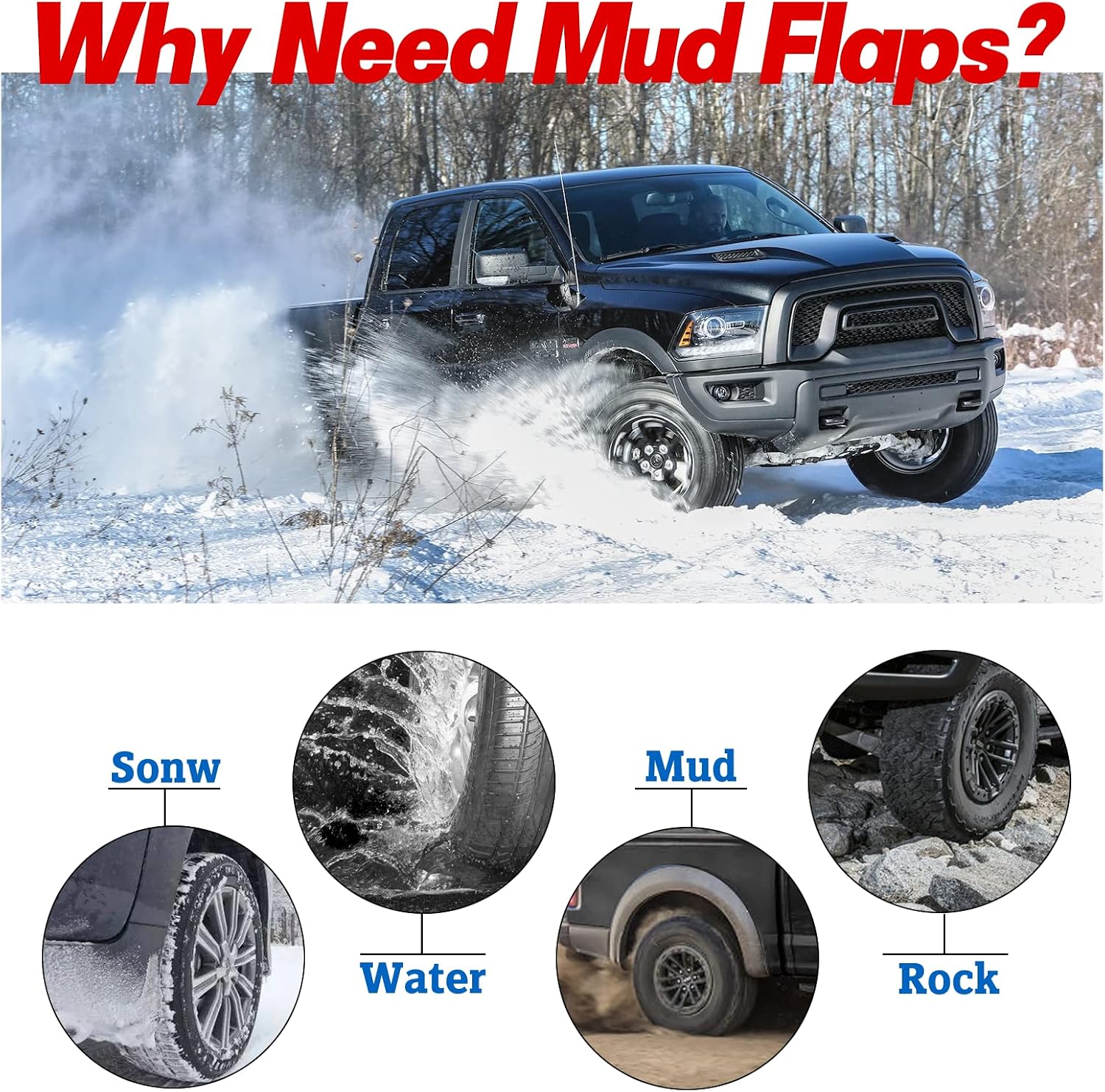 Detalle 2 de BDFHYK Mud Flaps 4-Piece Set