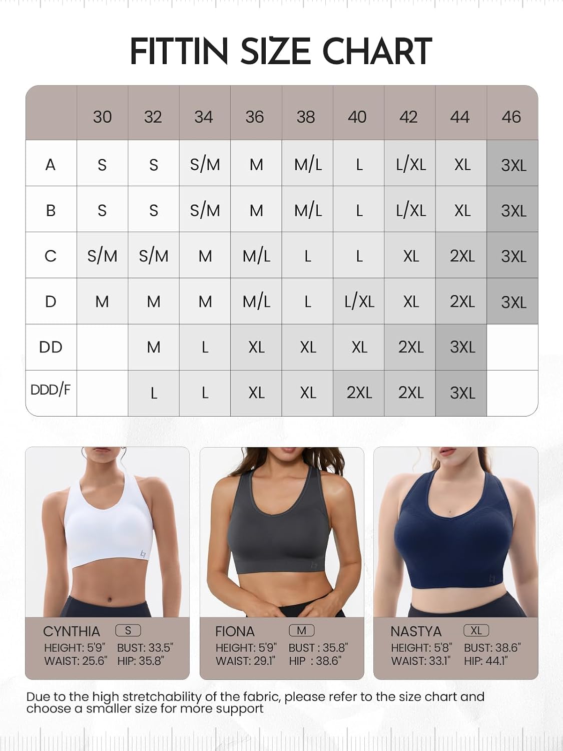 Thumbnail 4 de FITTIN Racerback Sports Bra, High Impact Padded
