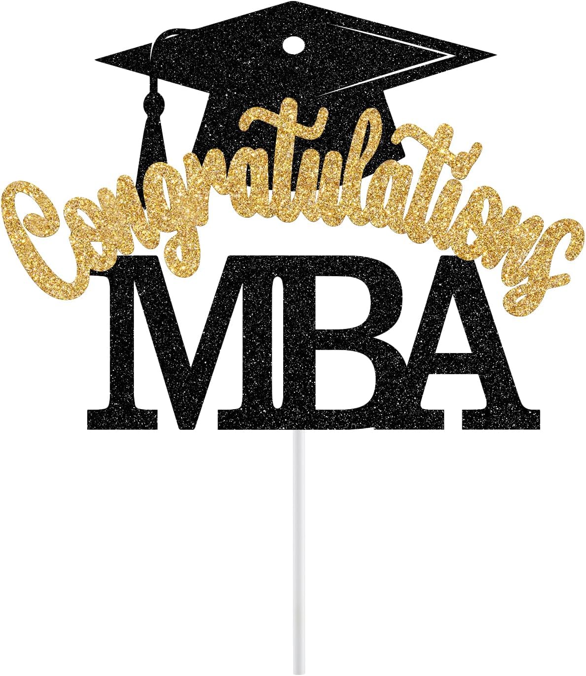 Thumbnail 1 de MBA Graduation Cake Topper 5.9-inch Width