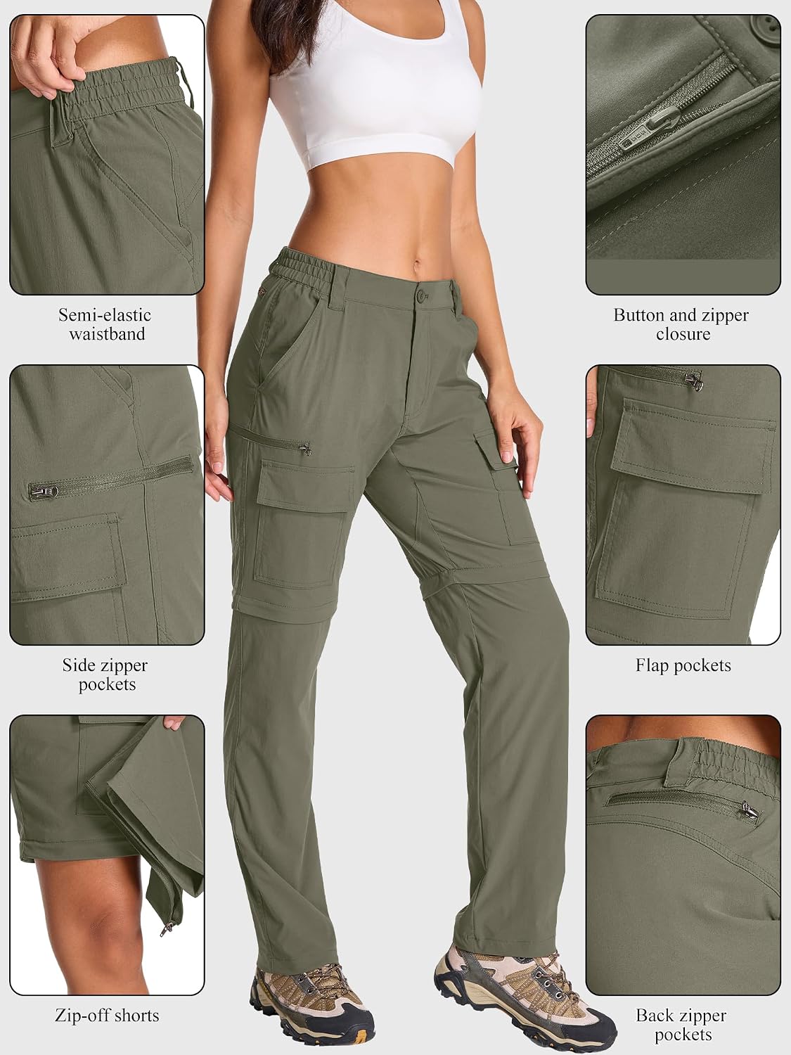 Detalle 1 de Jogwits pantaloni trekking zip-off donna