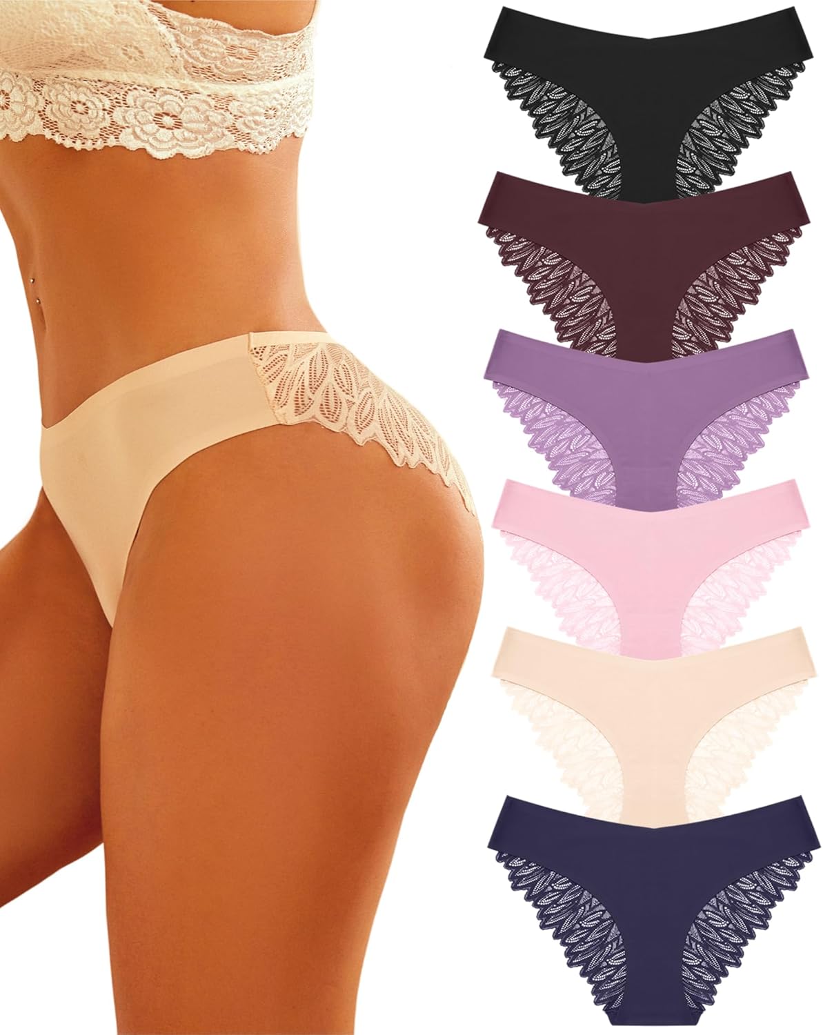 Detalle de FINETOO Seamless Slips Damen Nahtlose Unterwäsche