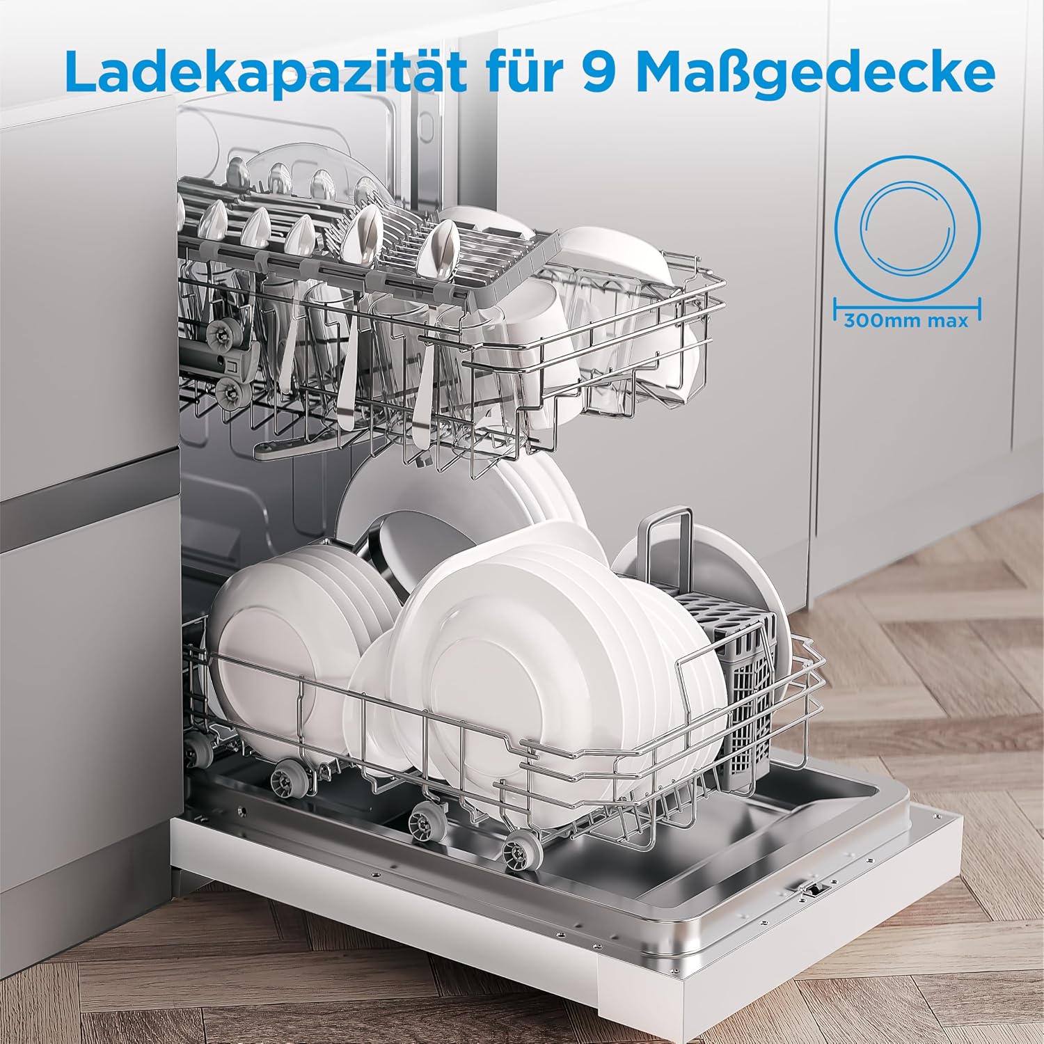 Thumbnail 1 de Midea SF 3.45NW PRO Geschirrspüler 45 cm – Freistehend & Unterbaufähig, Weiß