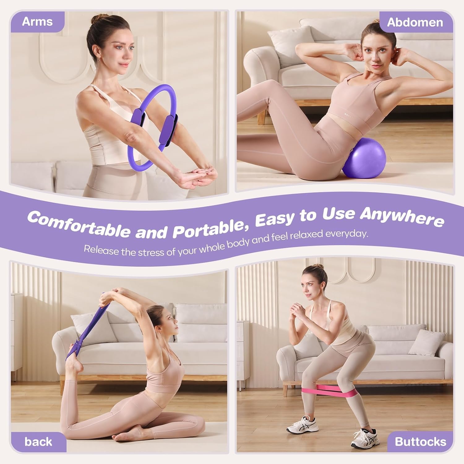 Thumbnail 5 de Vanlgs Pilates Kit 13Pcs with 13" Ring