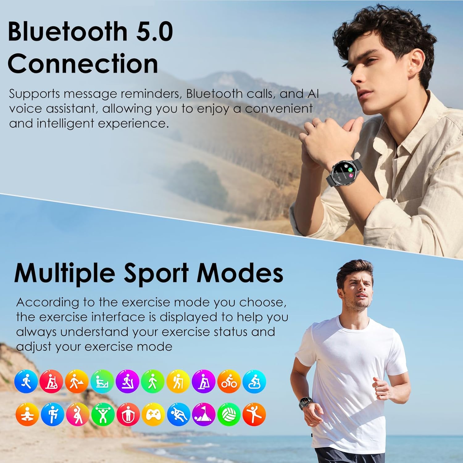 Detalle de Marsyu 2026 Smart Watch for Men: Health-First Wearable with ECG, Blood Pressure, and Sleep Monitoring