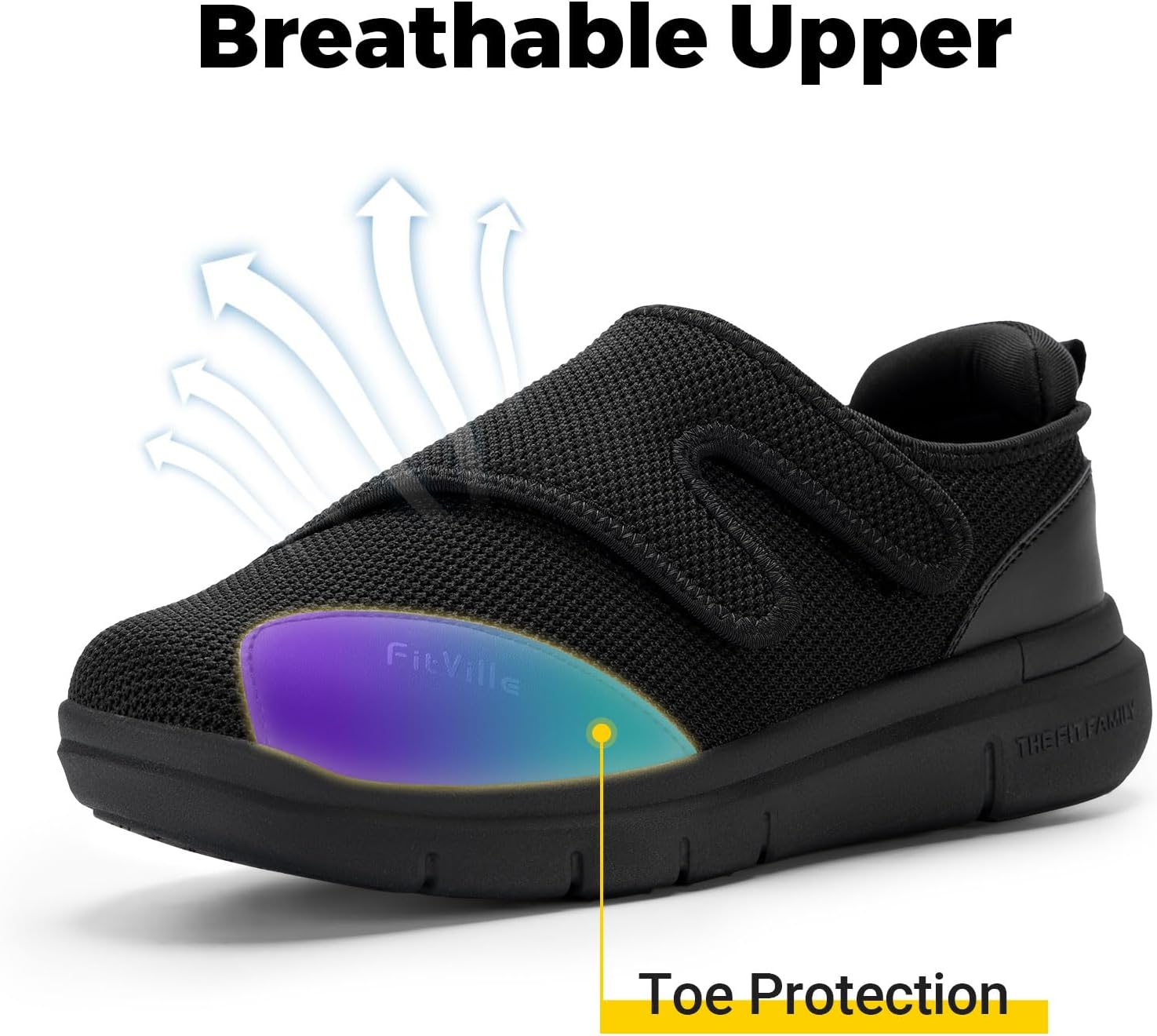 Thumbnail 5 de FitVille Scarpe Diabetici Uomo Extra Larghe: Comfortevoli, Ergonomiche e Regolabili