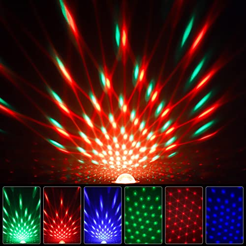 Detalle de SEBRUANC Mini Discokugel: Musikgesteuerte LED-Partylicht mit USB-C, 380 mAh