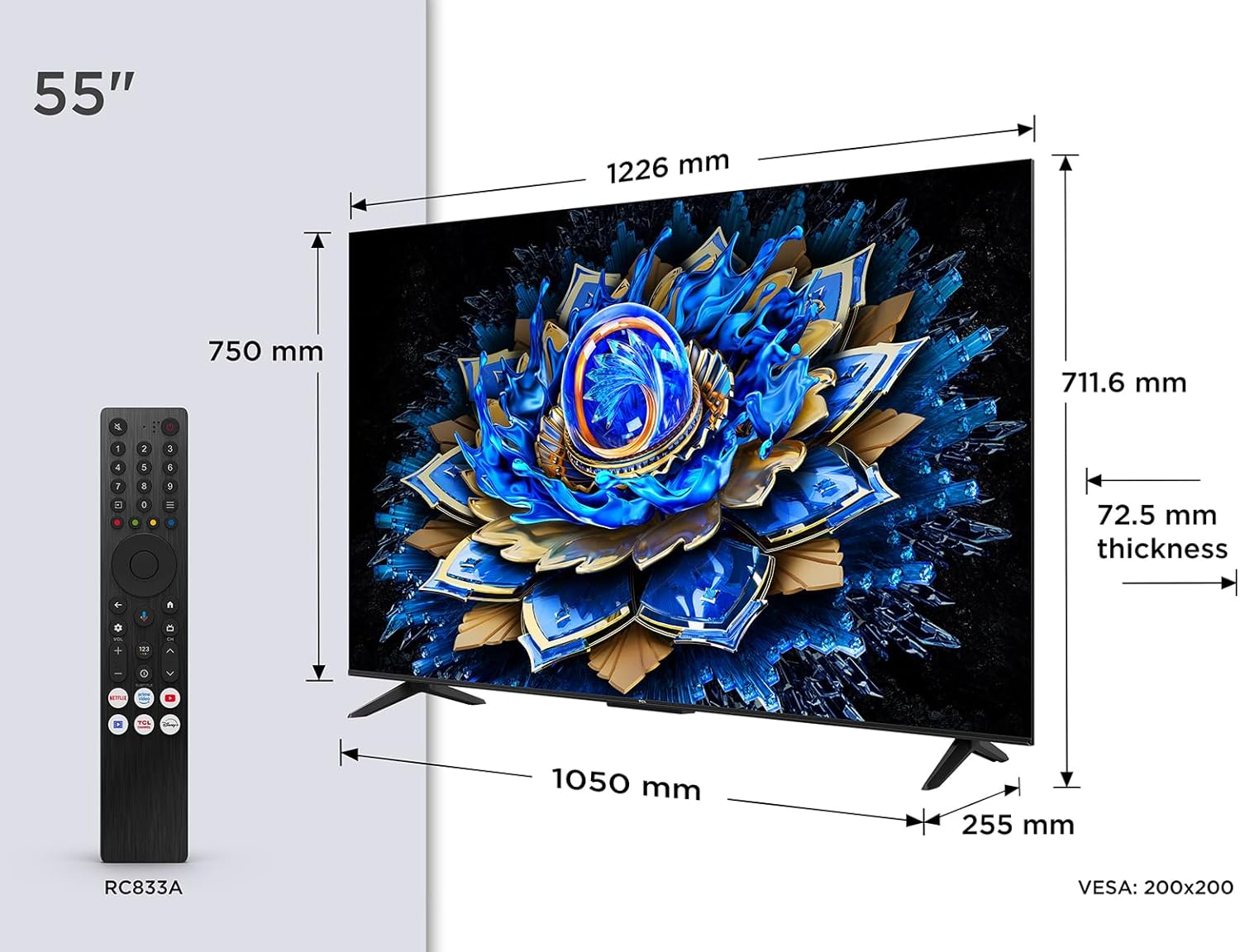 Thumbnail 1 de TCL 55T69C QLED 55" TV 🎥 HDR 4K Smart con Google Assistant