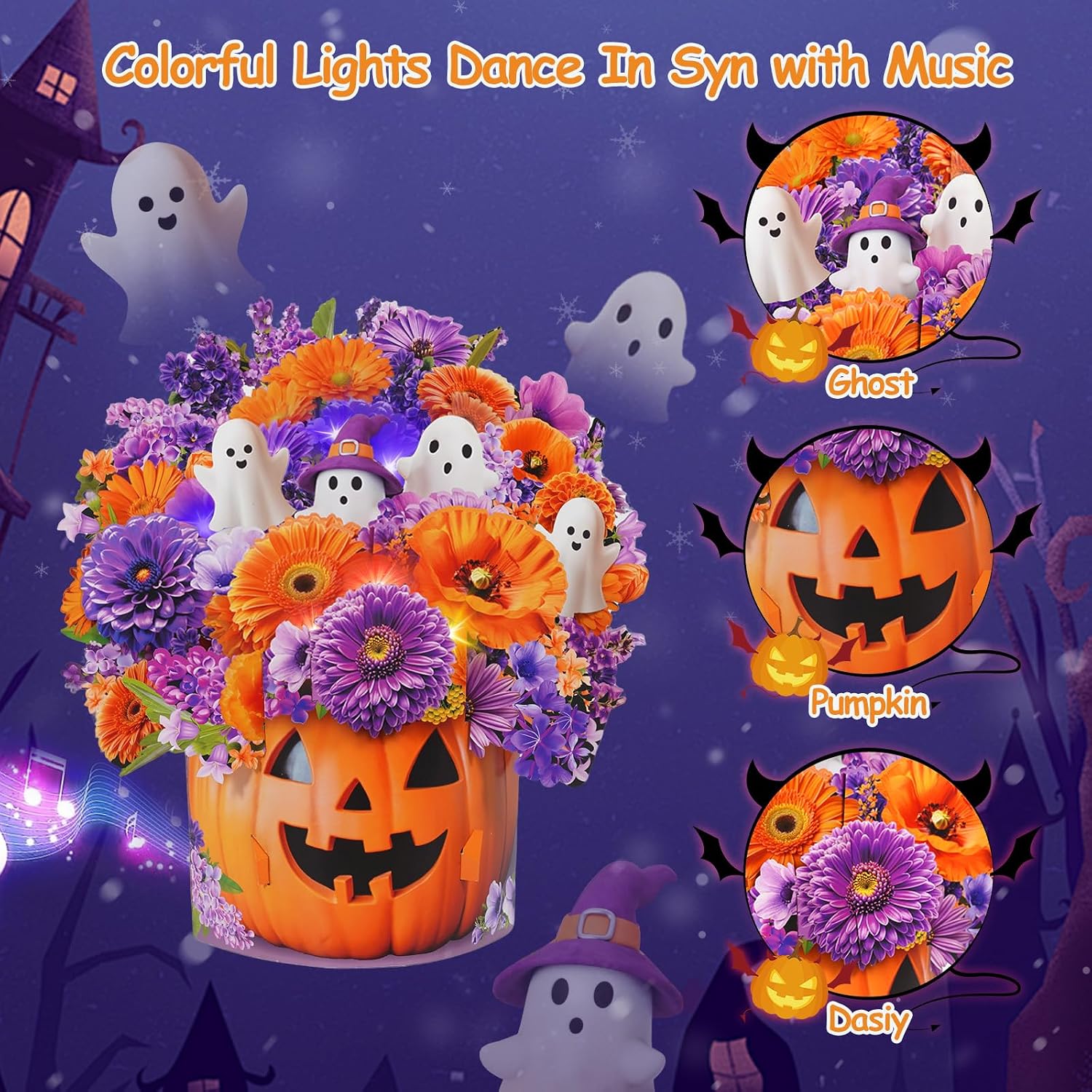 Detalle de Halloween Musical Pop-Up Card, 10-Inch