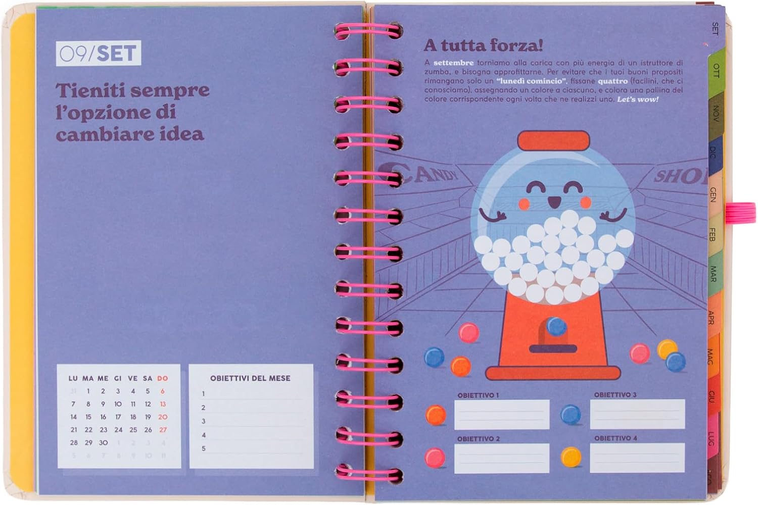 Detalle de Set diario scolastico Mr. Wonderful piccolo 2026-27: settimanale + 3 penne cancellabili Bo-Bo