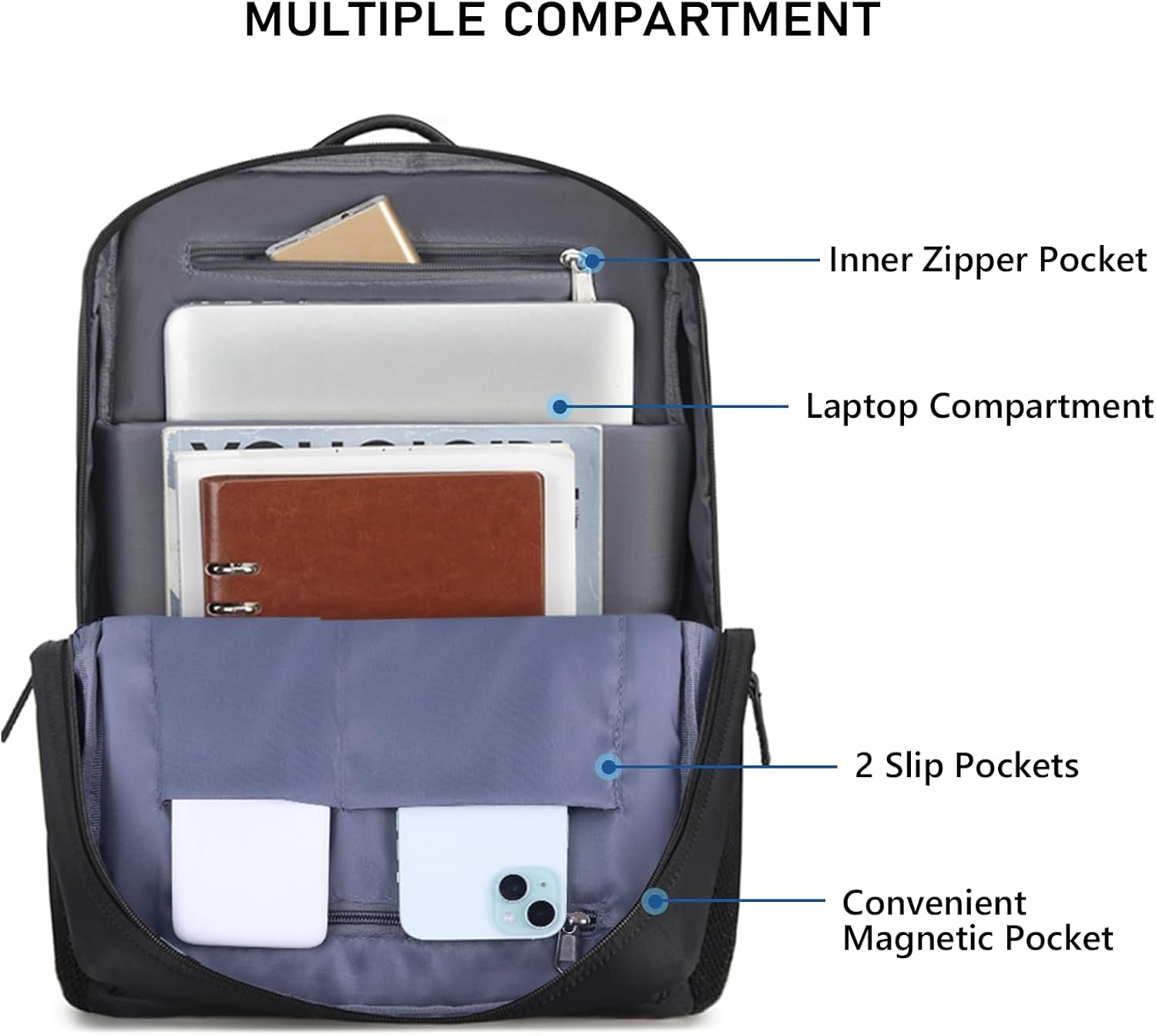 Detalle de Dobaly Waterproof Laptop Backpack for 15.6 Inch Laptop – Lightweight, Durable & Everyday Ready