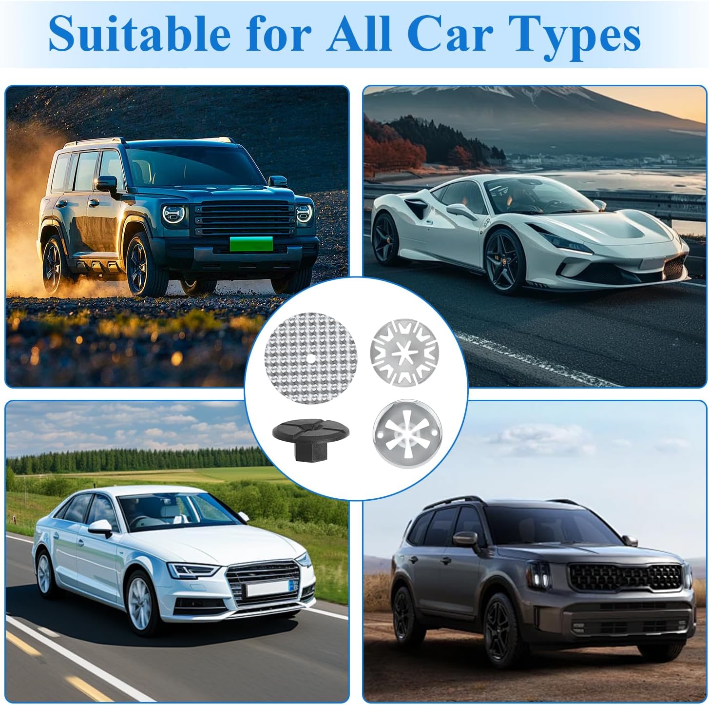 Thumbnail 5 de 35Pcs Heat Shield Repair Kit for Cars – metal & aluminium alloy panels, clips and nuts