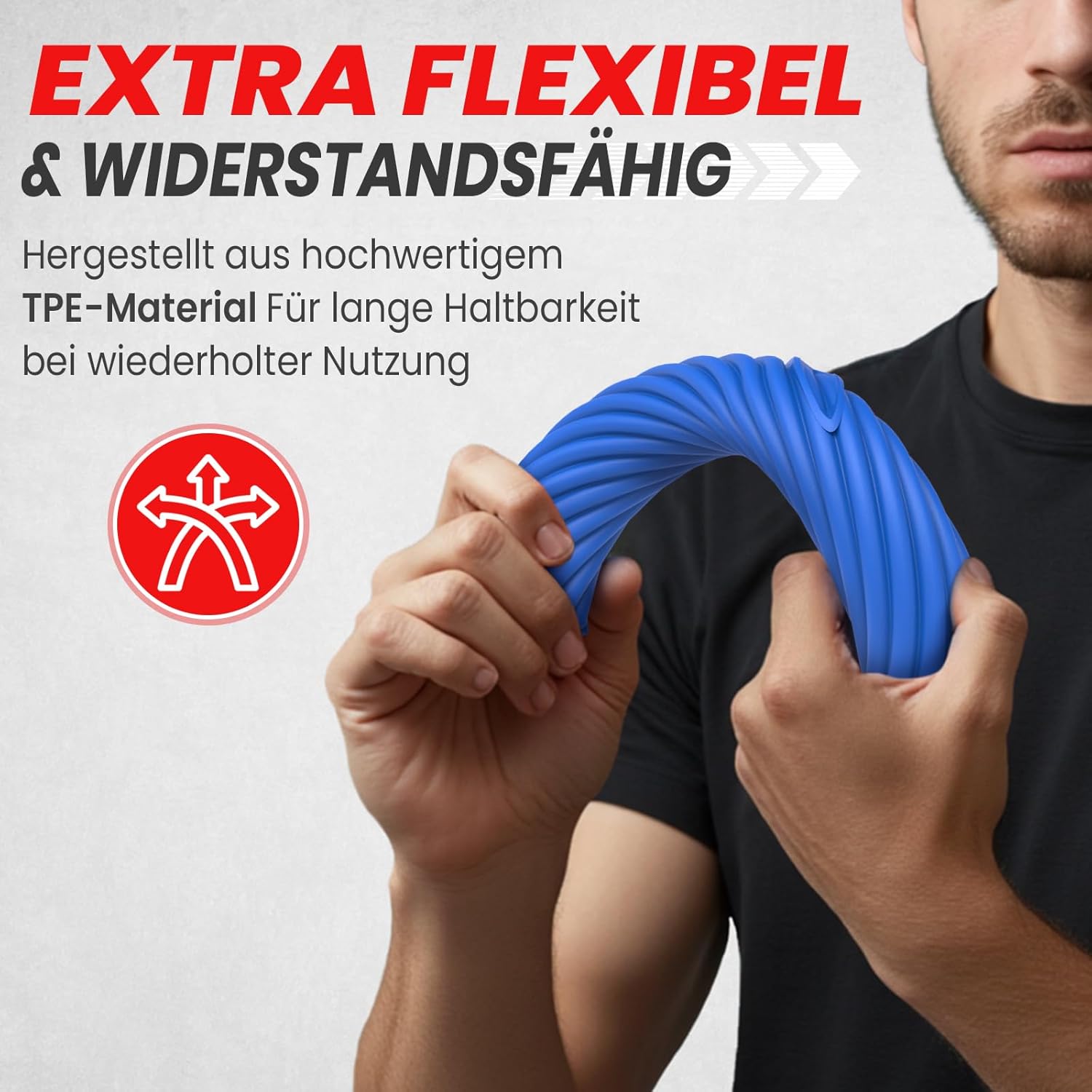 Thumbnail 1 de FUNFLEX Flexible Widerstandsstangen-Set (3 Stärken) für Tennisarm, Griffkraft- und Handtraining