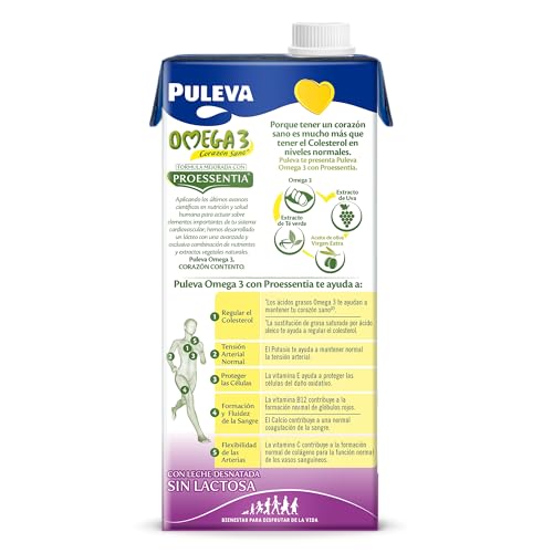Thumbnail 3 de Puleva Omega 3 Proessentia Sin Lactosa (brik 1 L, caja 6 L) para una dieta con omega 3
