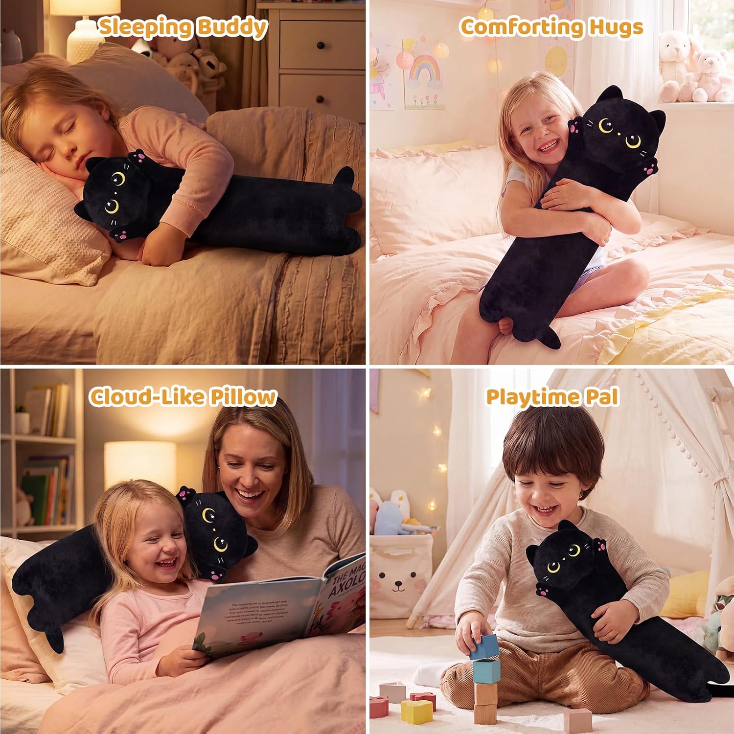 Detalle 2 de Mewaii 20in Long Cat Plush Body Pillow Review: A Practical Hug for All Ages
