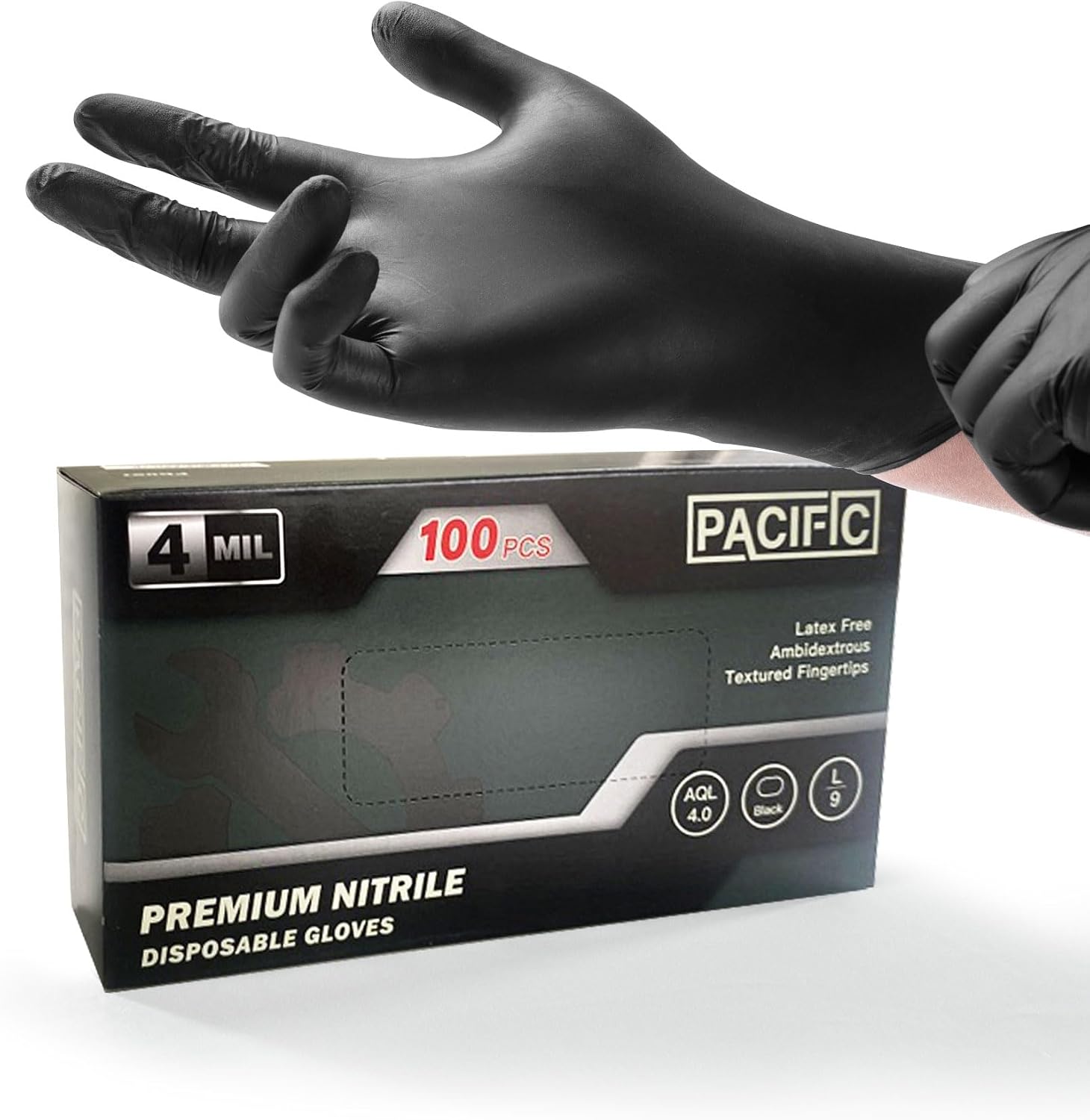 PACIFIC PPE Nitrile Disposable Gloves 4 mil