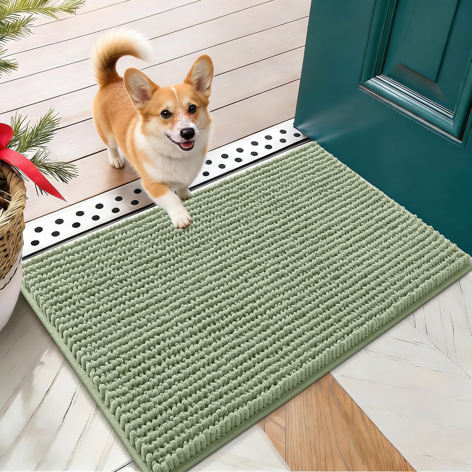 Detalle de OLANLY Chenille Dog Door Mat 24x16