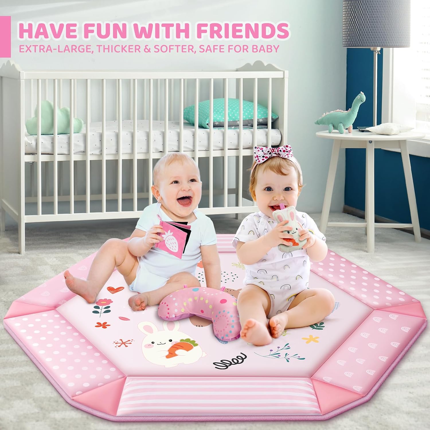 Thumbnail 3 de Baby Gym Play Mat: 8-in-1 Tummy Time Mat & Ball Pit in Pink